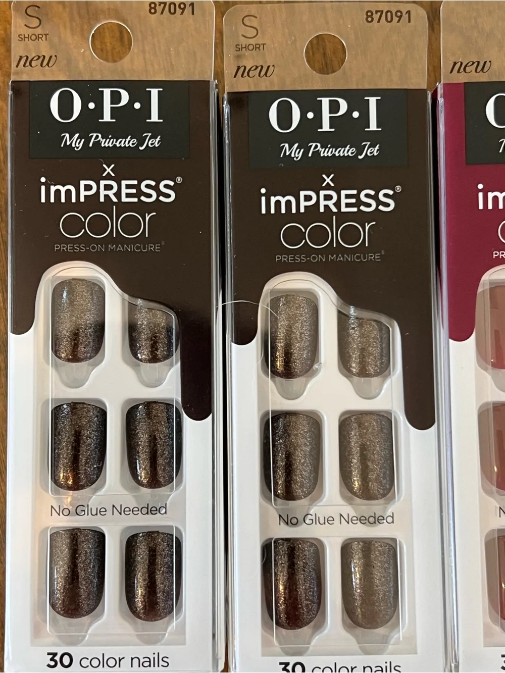 OPI x imPRESS Press-On Nails 6 Box Lot-Lincoln Park Malaga Wine Private Jet NWT
